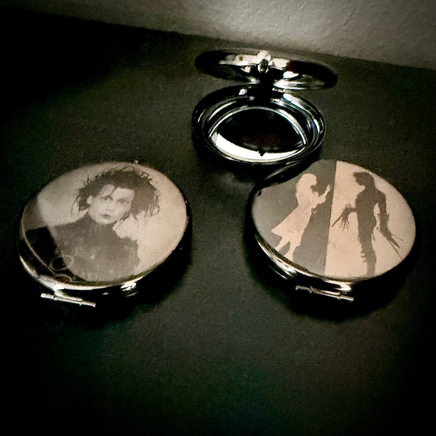 Compact Mirror - Edward Scissorhands Dual Sided Metal Engraved