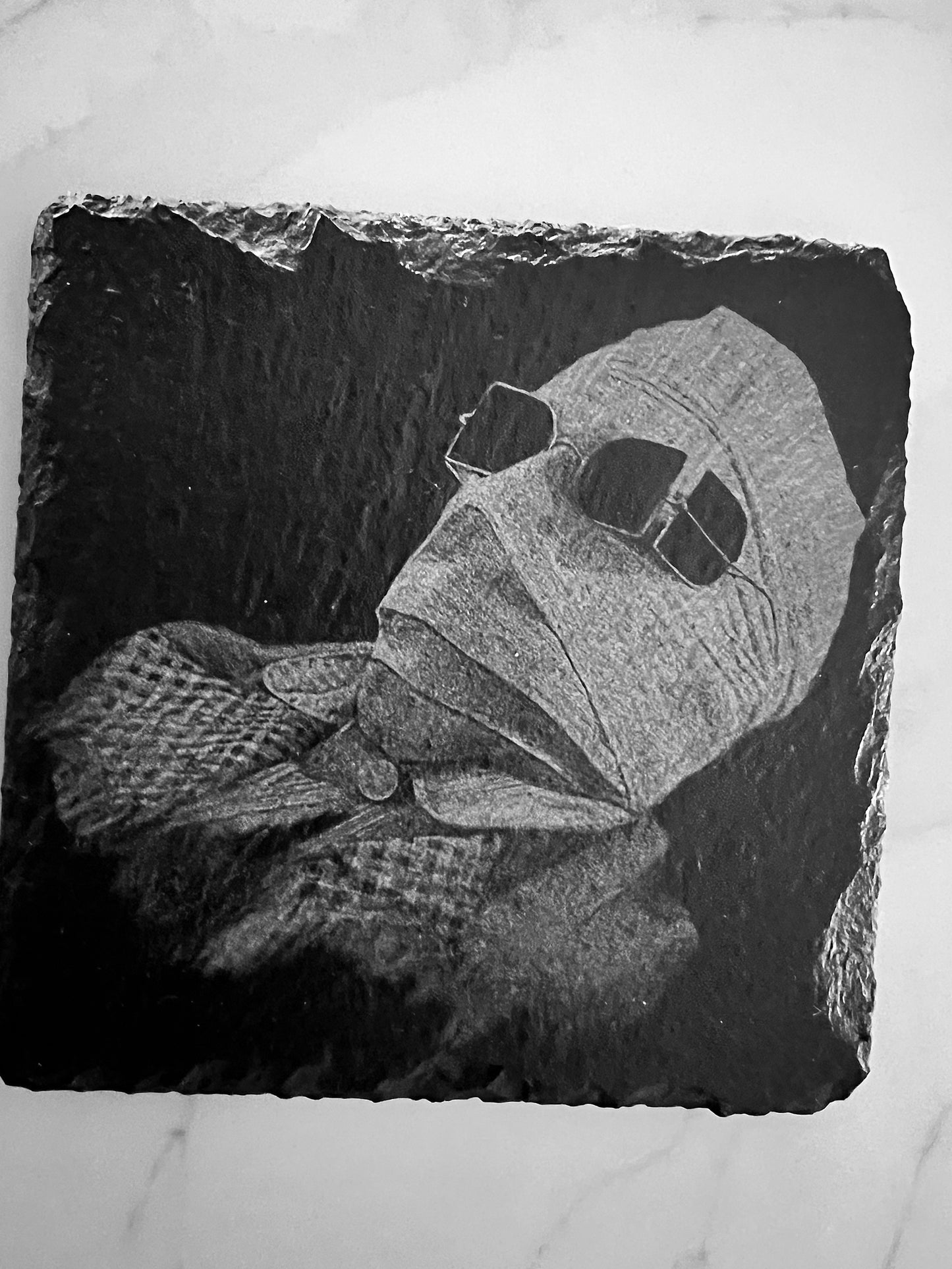 Coaster Set - Classic Monsters Series #2 Engraved on Slate (Set of four) Creature from the Black Lagoon Invisible Man Mummy Phantom of the Opera Universal