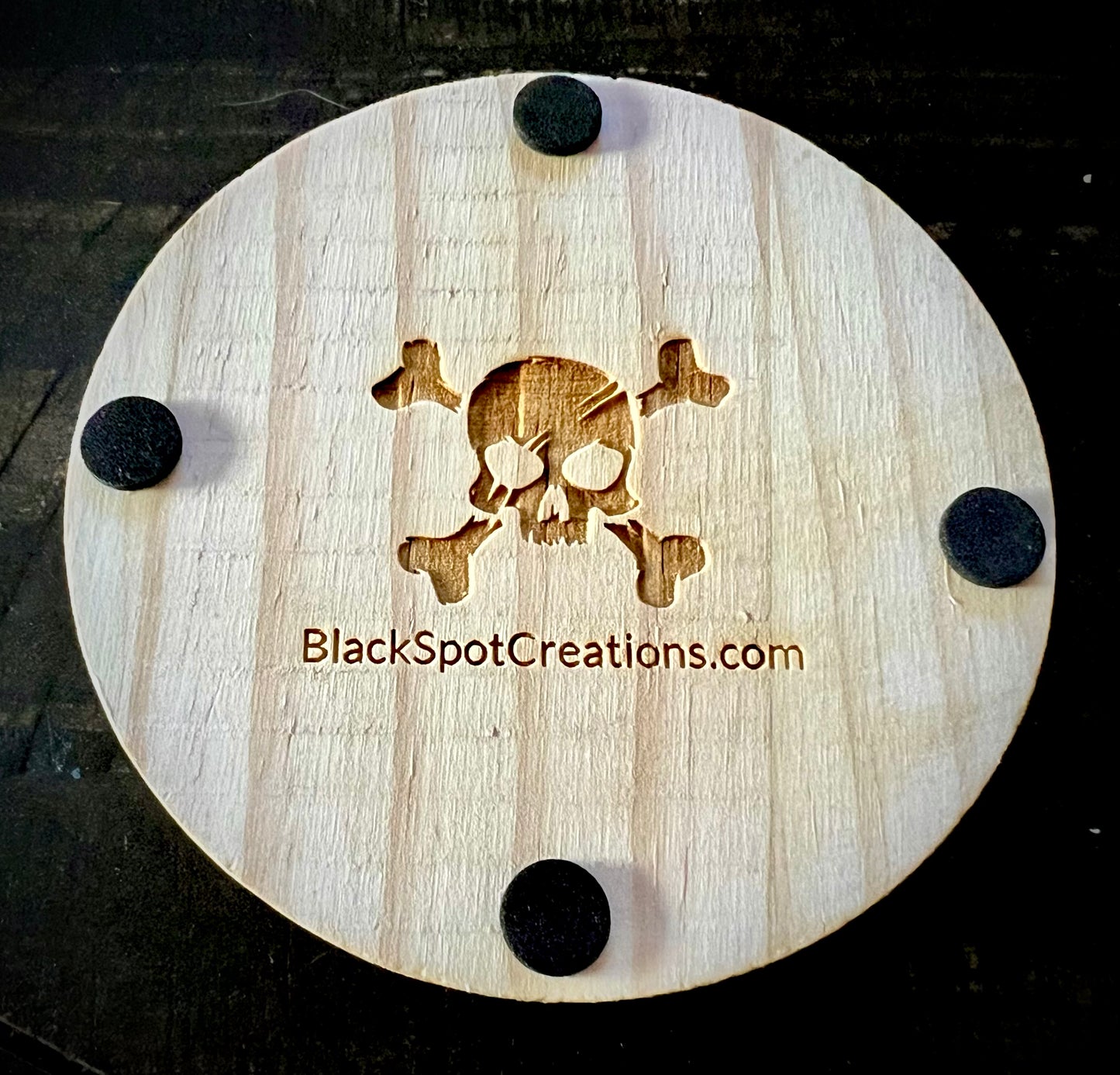 Coaster Set - Coven of Bats Engraved Wood (set of 4)