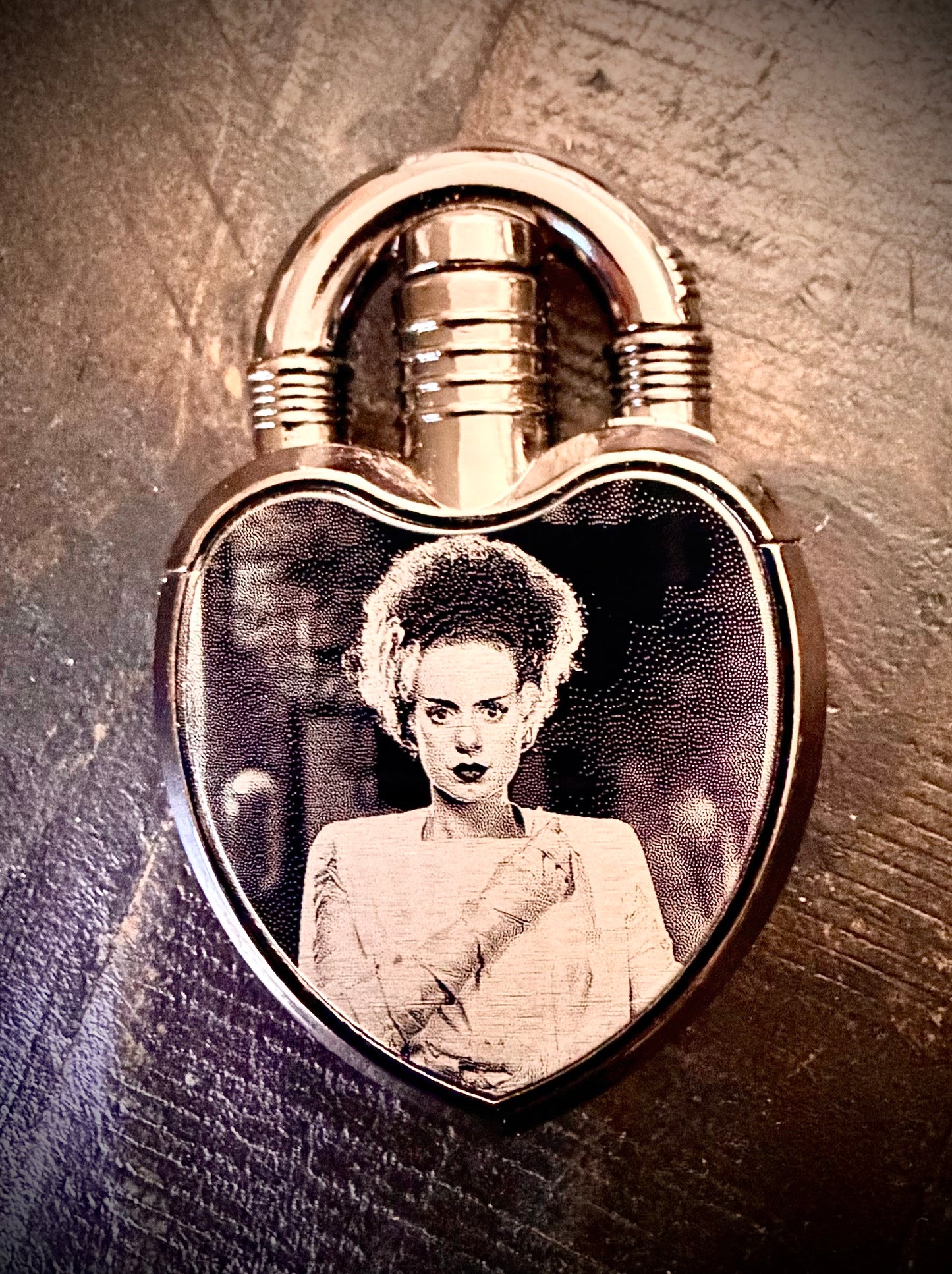 Lighter - Bride of Frankenstein Heart-Shaped Lighter Engraved Butane