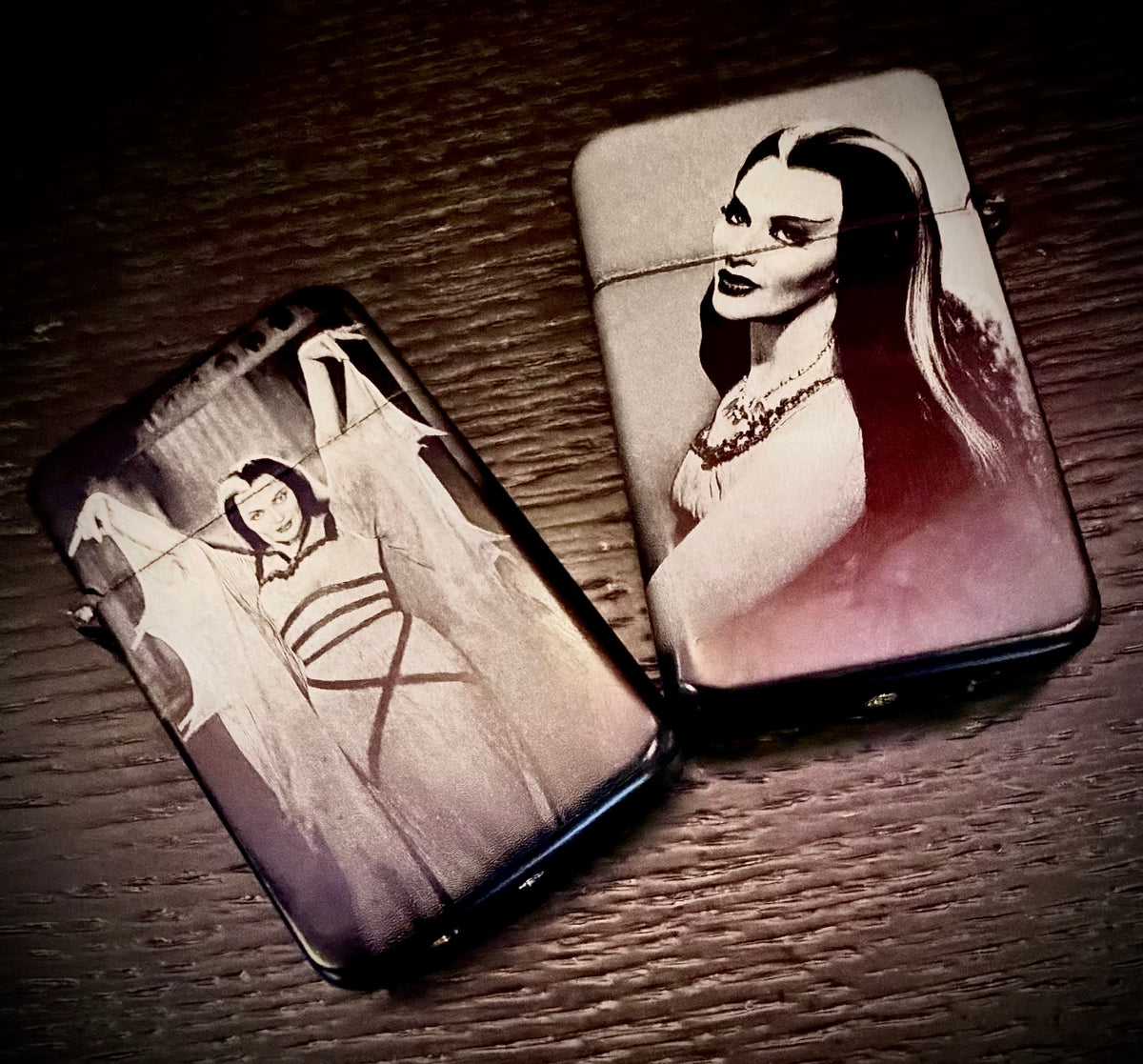 Lighter - Lily Munster Engraved Butane Refillable Adjustable