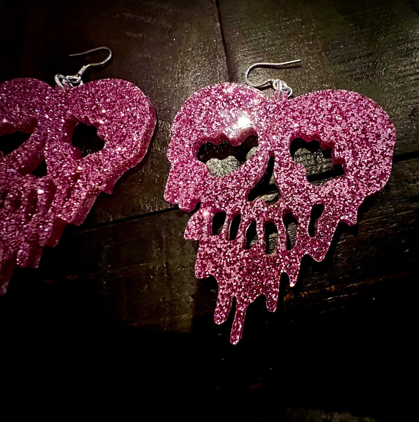 Earrings - Poison Heart Dangle