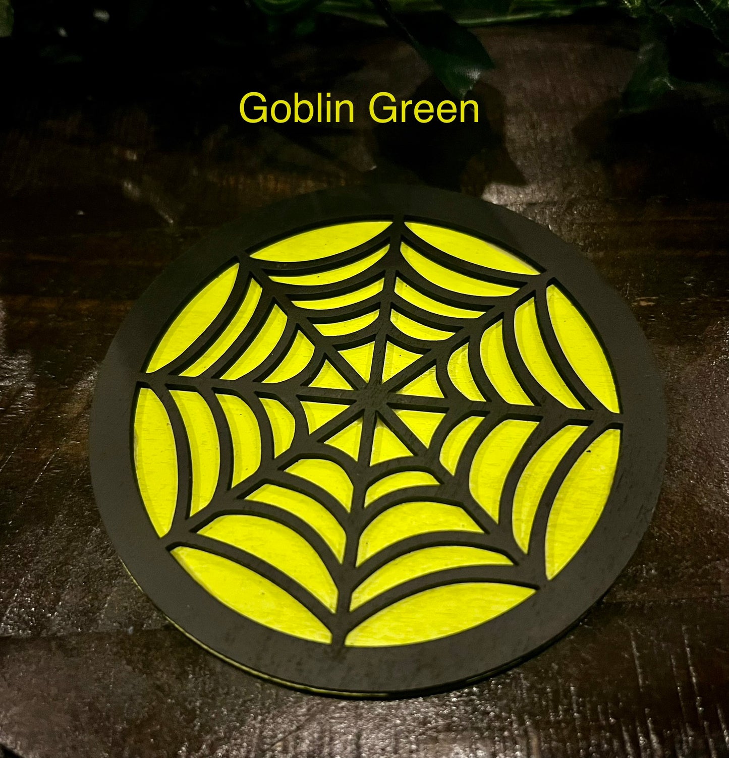 Coaster Set - 3D Spider Web Design 4" round