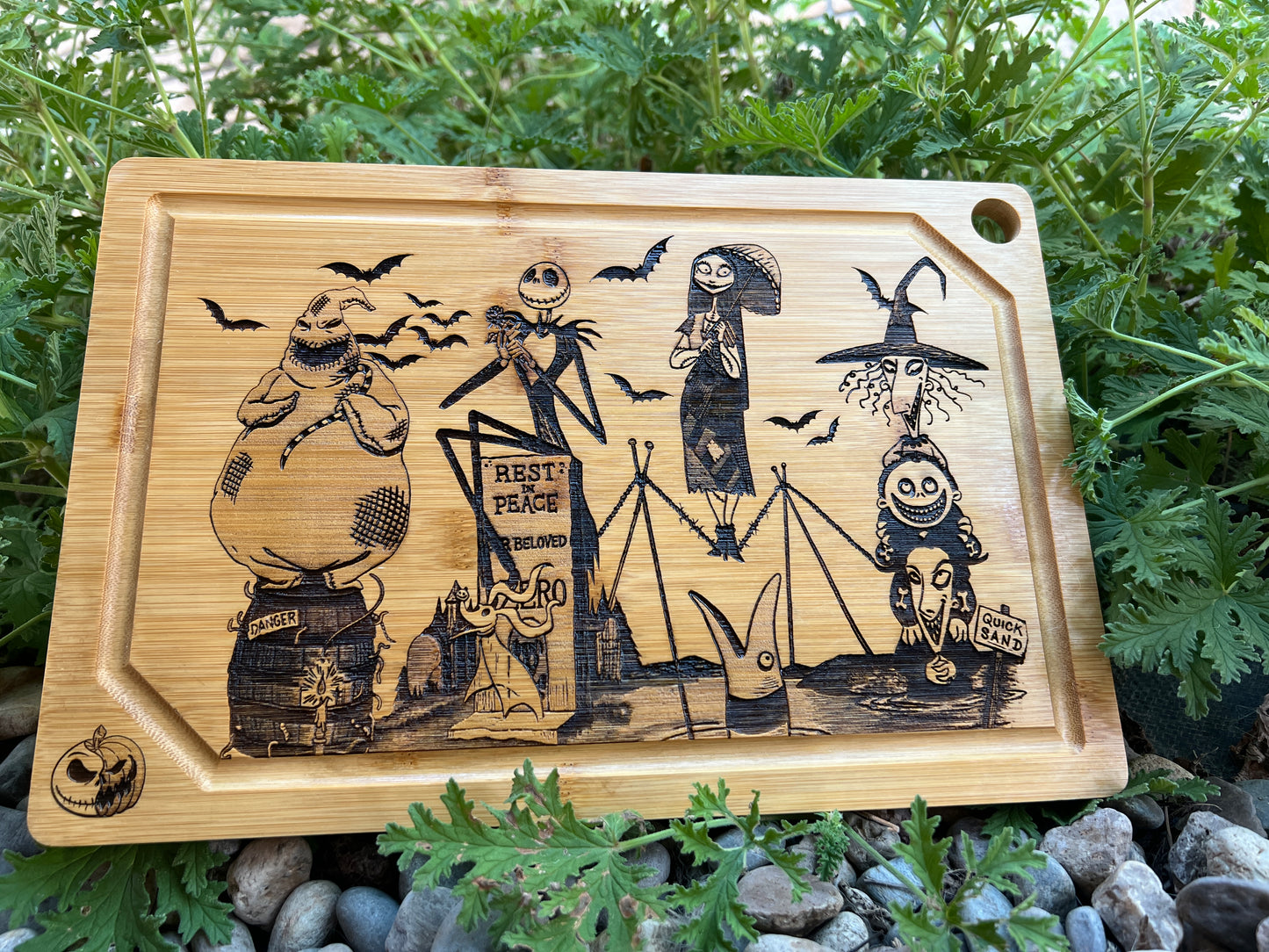 Cutting / Charcuterie Board - Nightmare Before Christmas Haunted Mansion Mash Up