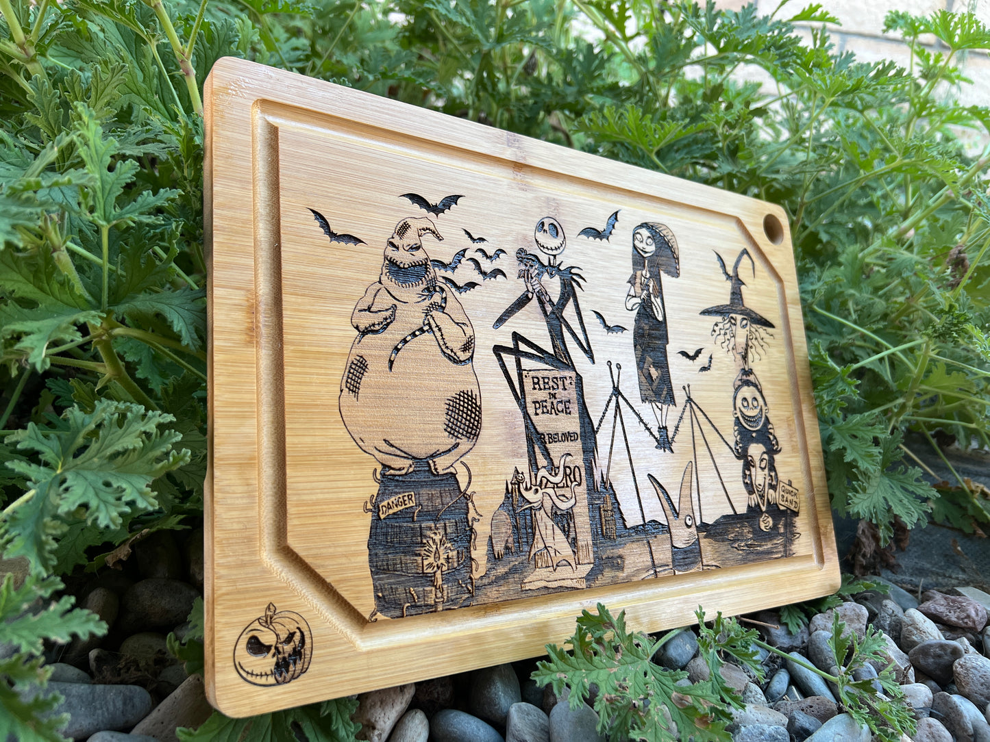 Cutting / Charcuterie Board - Nightmare Before Christmas Haunted Mansion Mash Up