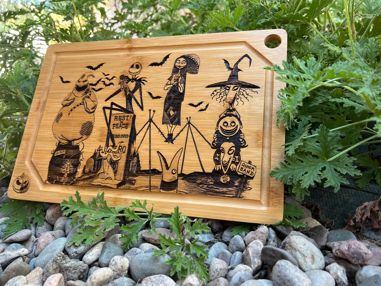 Cutting / Charcuterie Board - Nightmare Before Christmas Haunted Mansion Mash Up