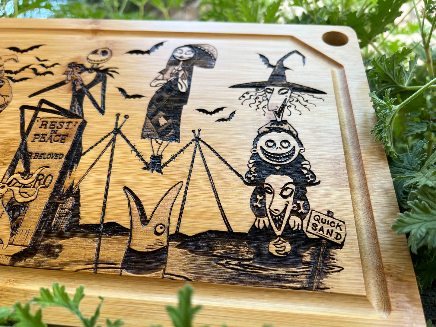 Cutting / Charcuterie Board - Nightmare Before Christmas Haunted Mansion Mash Up