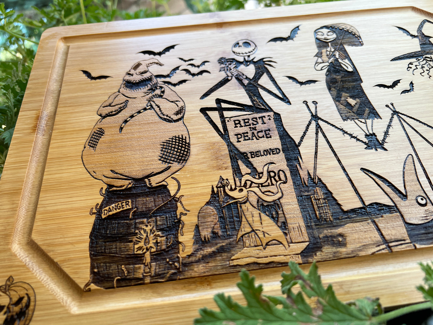 Cutting / Charcuterie Board - Nightmare Before Christmas Haunted Mansion Mash Up
