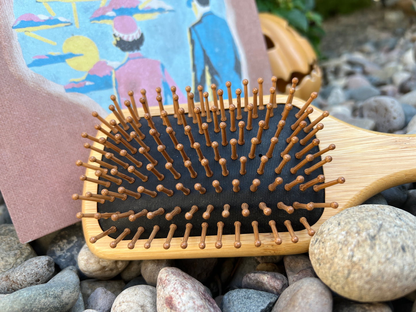 Hairbrush - Beetlejuice "It's Showtime" Engraved on Bamboo Handle