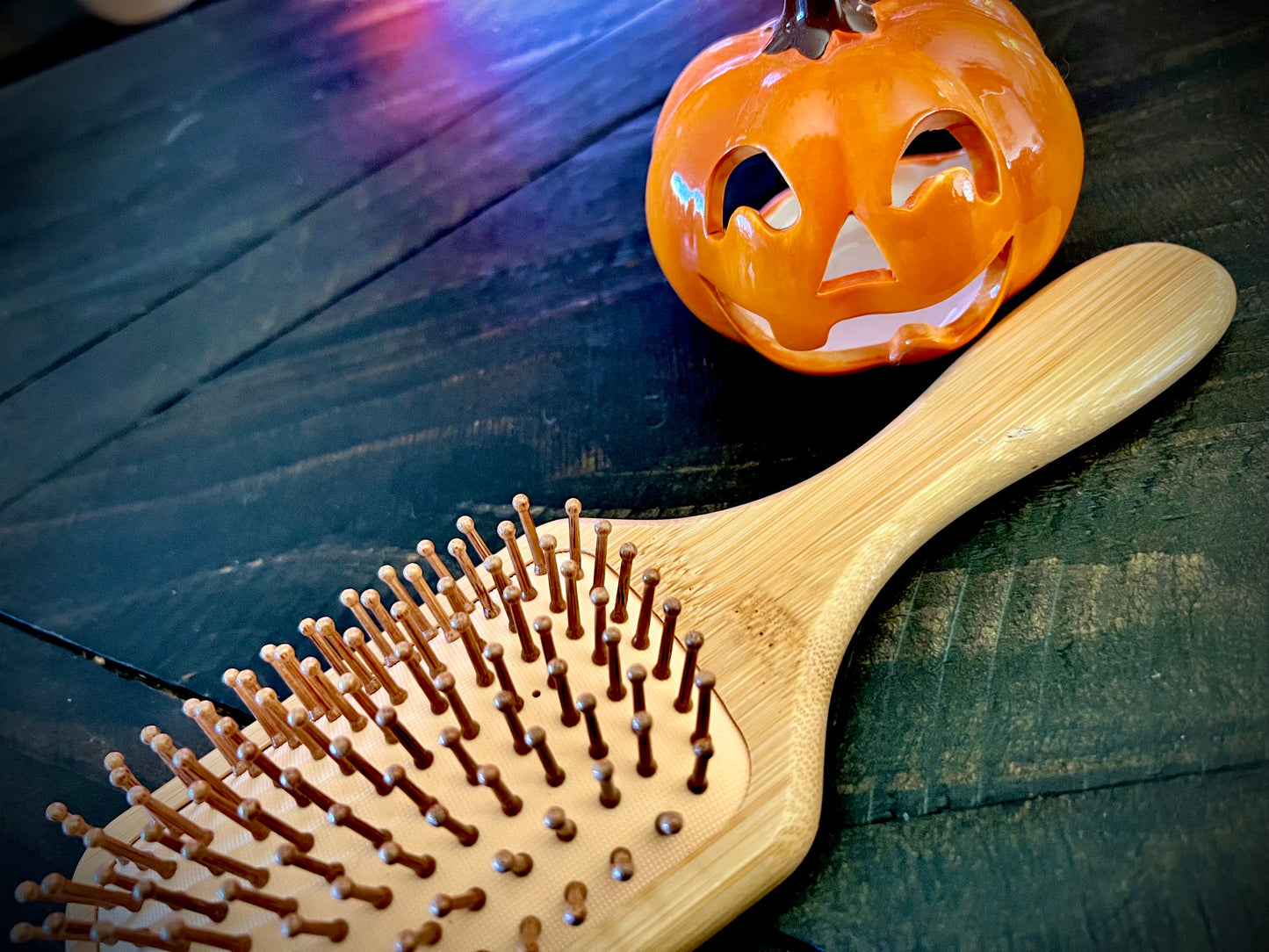 Hairbrush - Michael Myers Design Engraved on Bamboo Handle Halloween