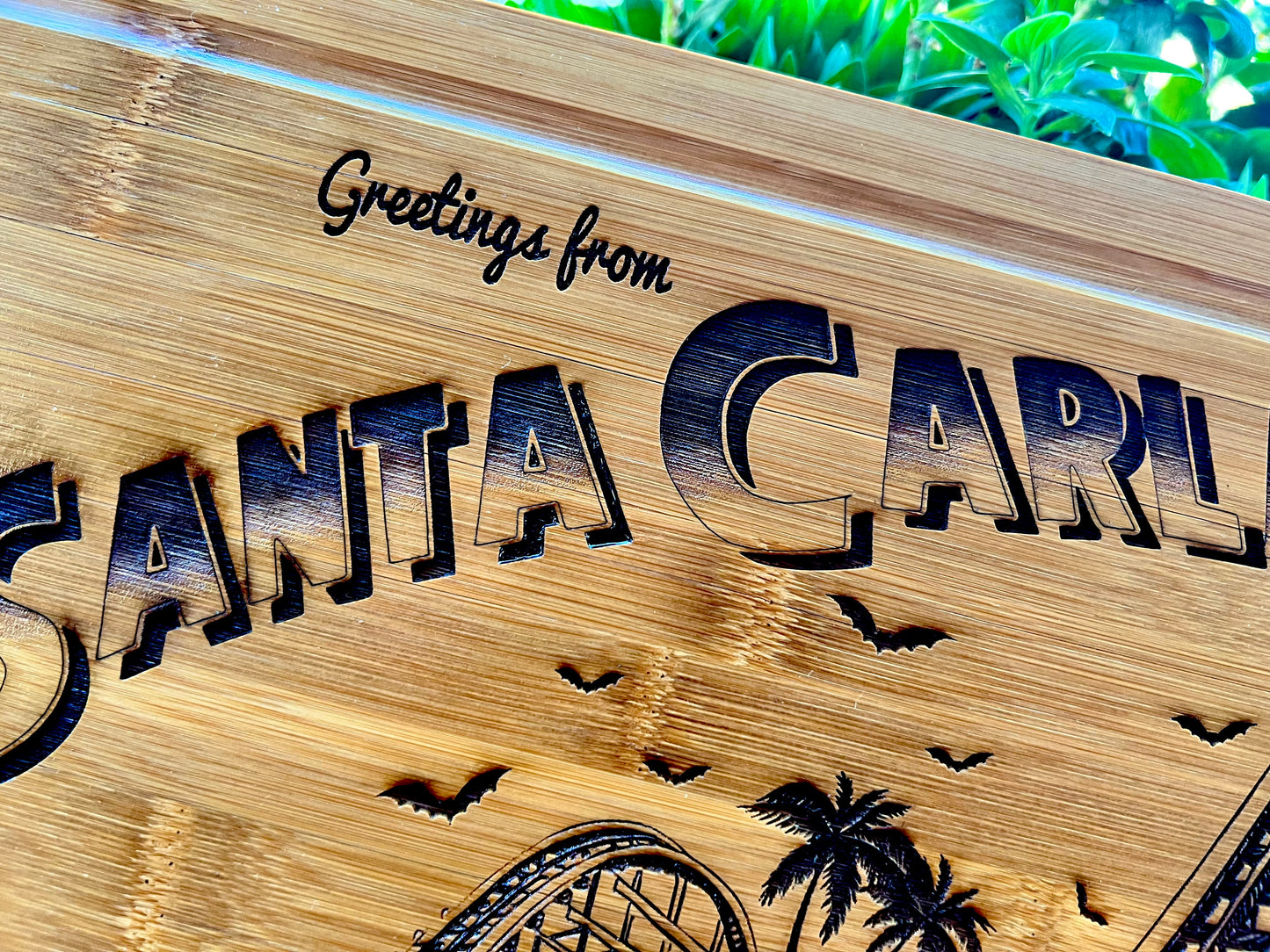 Cutting / Charcuterie Board - Santa Carla Lost Boys Inspired Engraved on Bamboo