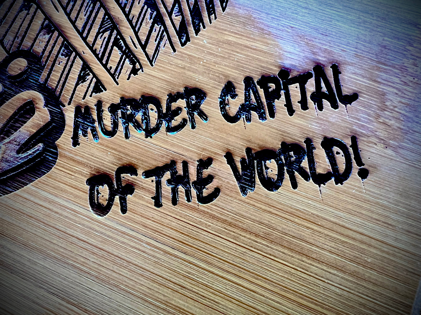 Cutting / Charcuterie Board - Santa Carla Lost Boys Inspired Engraved on Bamboo