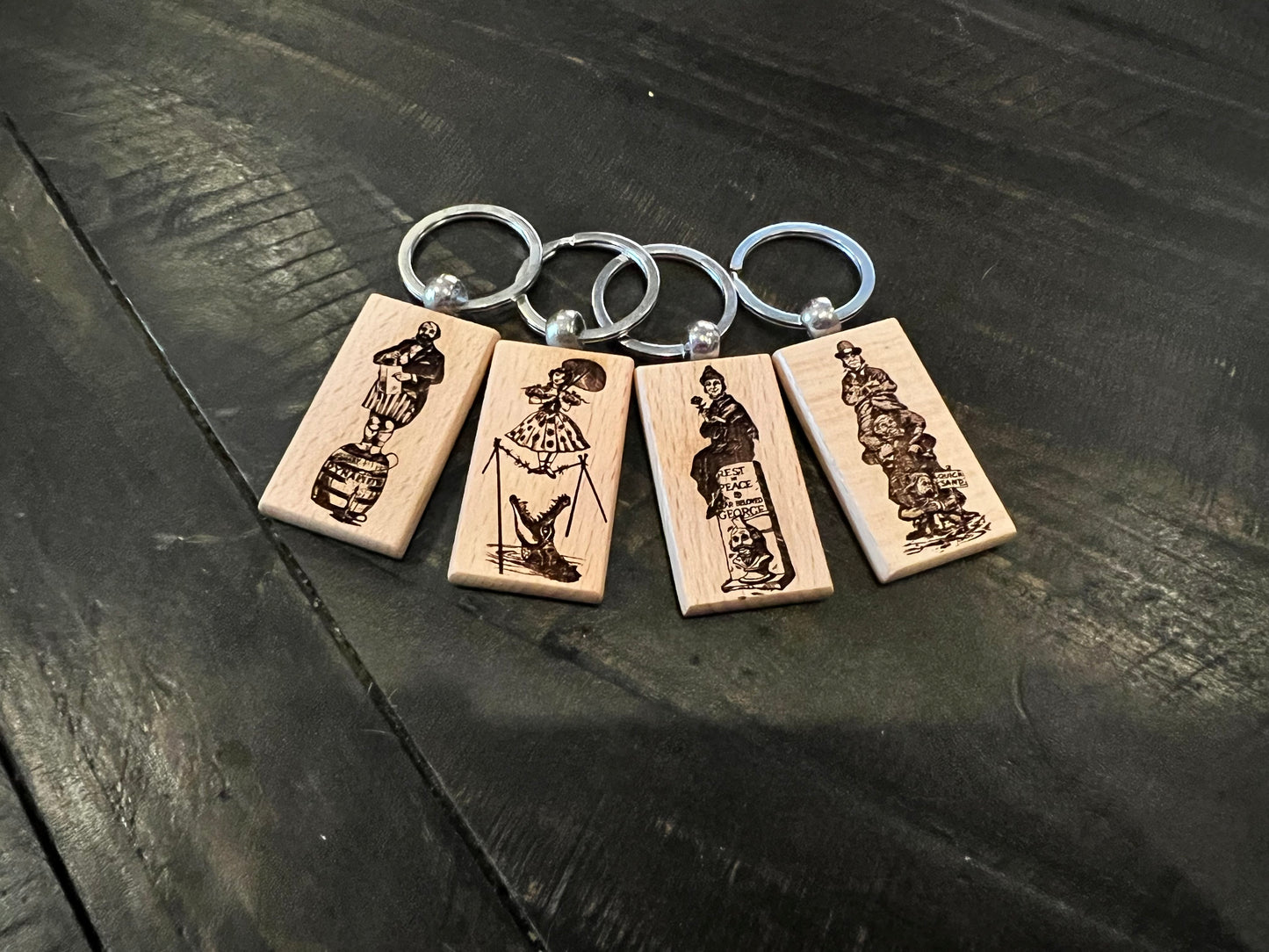 Keychain Set - Haunted Mansion Stretching Portraits (set of 4)
