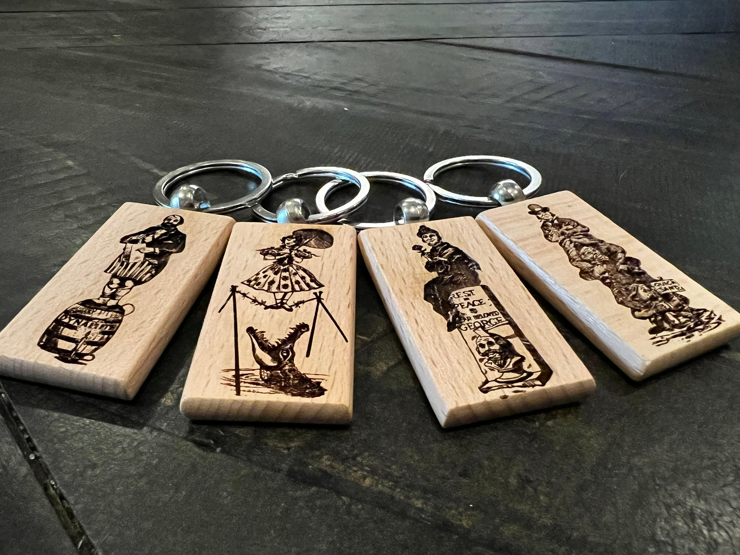 Keychain Set - Haunted Mansion Stretching Portraits (set of 4)