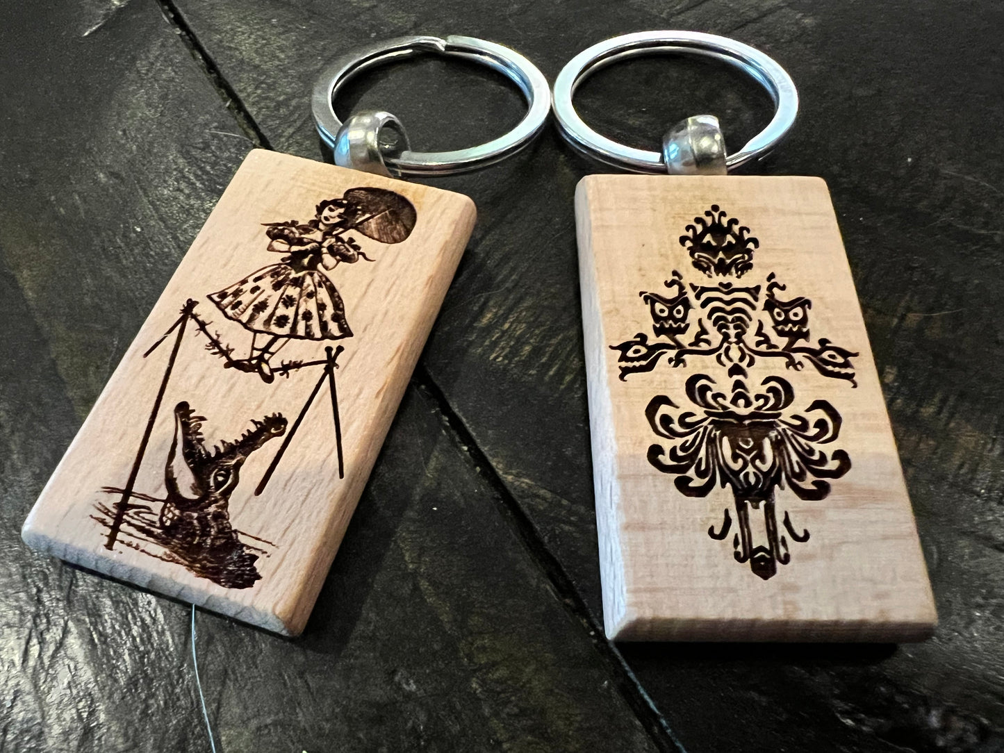 Keychain Set - Haunted Mansion Stretching Portraits (set of 4)