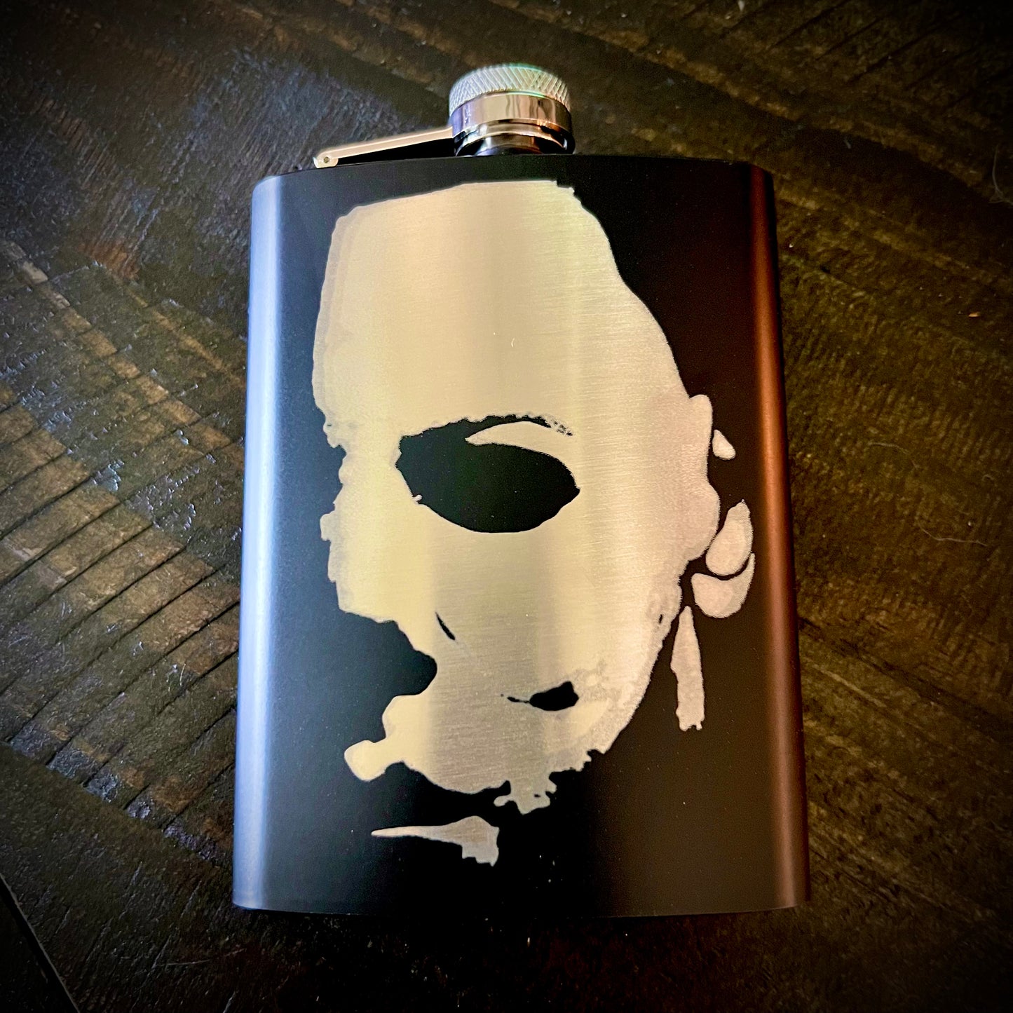 Flask - Michael Myers 8oz (includes funnel) Stainless Steel Halloween
