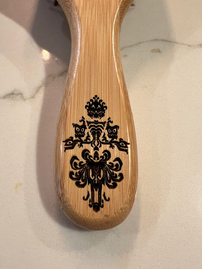 Hairbrush - Hatbox Ghost Engraved on Bamboo