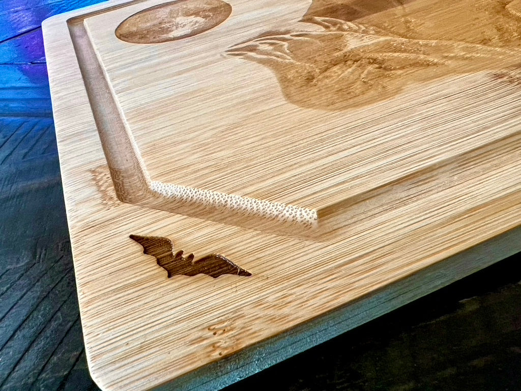 Cutting/Charcuterie Board - Engraved Bamboo Monster & Bride