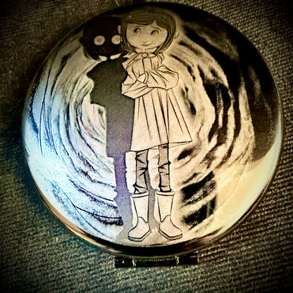 Compact Mirror - Coraline and Other Mother Dual Sided Metal Engraved