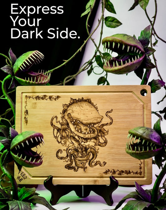 Cutting / Charcuterie Board - Little Shop of Horrors Audrey II Feed Me