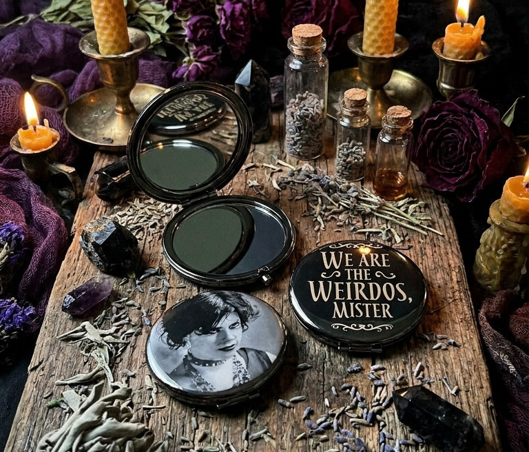 Compact Pocket Mirror - The Craft Nancy We are the Weirdos Mister Dual Sided Metal Engraved