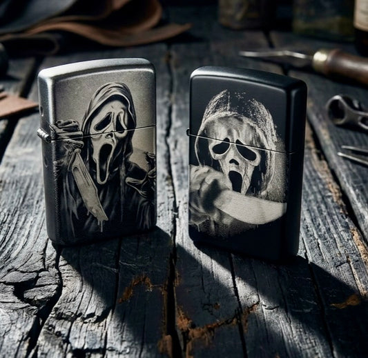 Lighter - Ghostface Butane Engraved Refillable Scream Movie