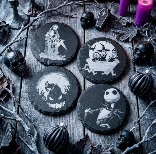 Coaster Set - Nightmare Before Christmas Slate (set of four)