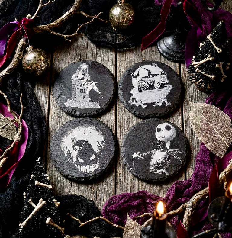 Coaster Set - Nightmare Before Christmas Slate (set of four)