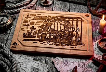 Cutting / Charcuterie Board - Pirates of the Caribbean Jail Scene