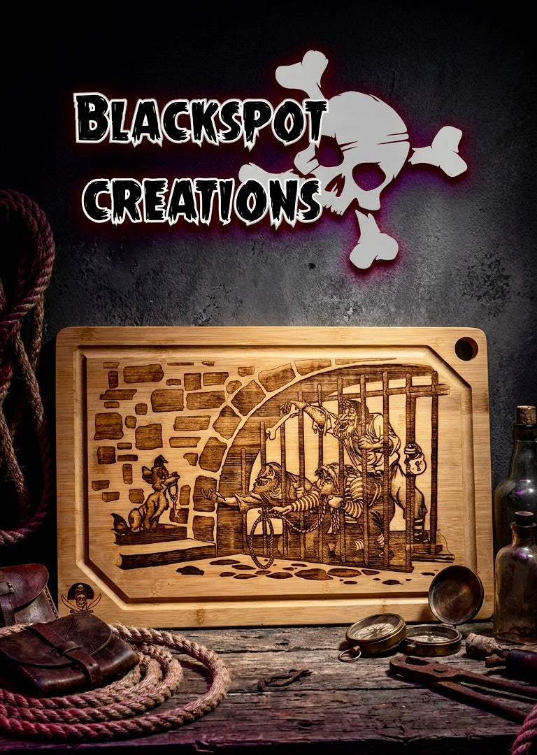 Cutting / Charcuterie Board - Pirates of the Caribbean Jail Scene