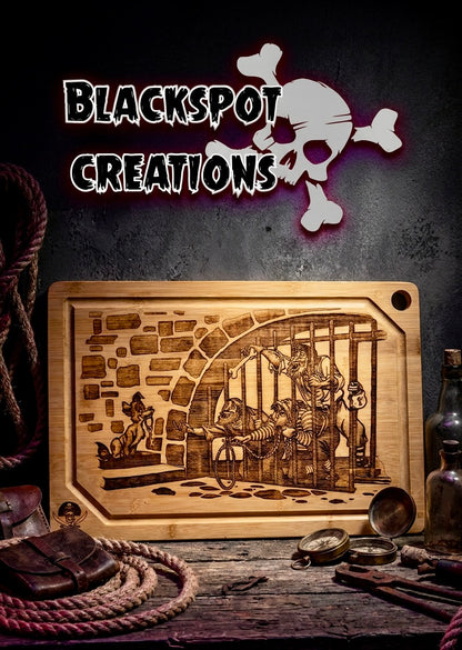 Cutting / Charcuterie Board - Pirates of the Caribbean Jail Scene