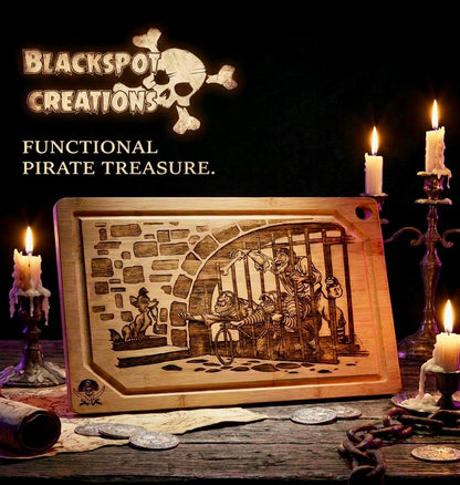 Cutting / Charcuterie Board - Pirates of the Caribbean Jail Scene