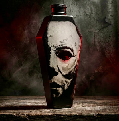 Flask - Michael Myers Coffin Shaped Stainless Steel Halloween Engraved Metal