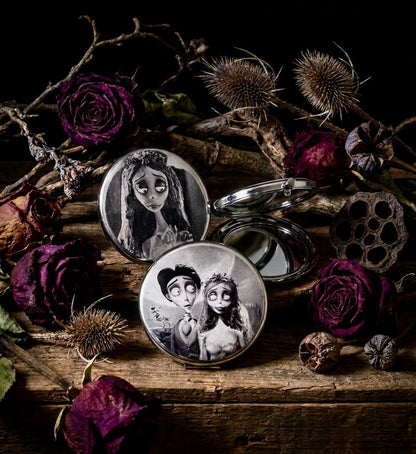 Compact Pocket Mirror - Corpse Bride Dual Sided Metal Engraved