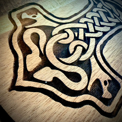 Charcuterie & Cutting Board - Mjölnir "The Hammer of Thor" engraved on beautiful Acacia
