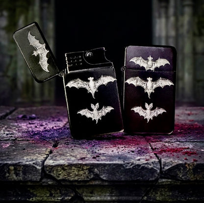Lighter - Bats Engraved Butane Refillable Adjustable