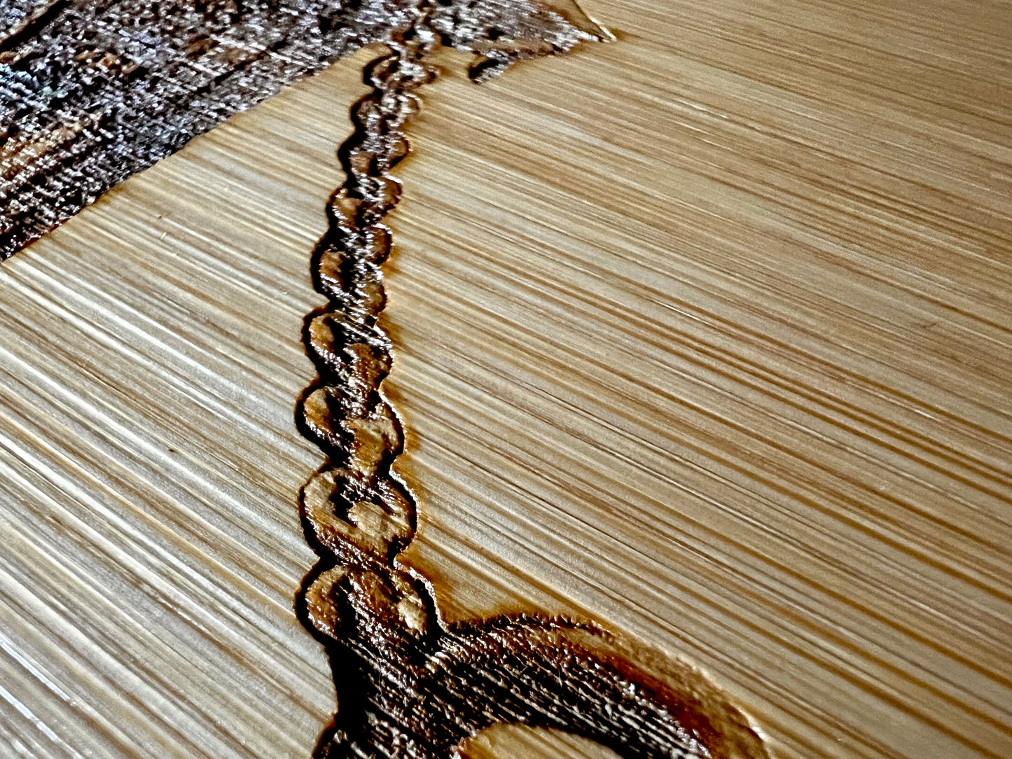 Cutting Charcuterie Board - Frankenstein in Chains Bamboo engraved on Bamboo