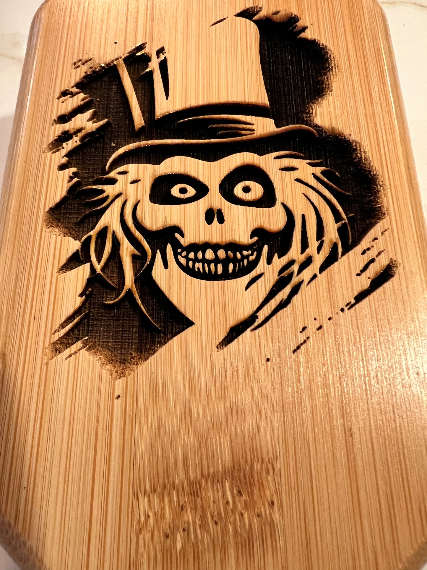 Hairbrush - Hatbox Ghost Engraved on Bamboo