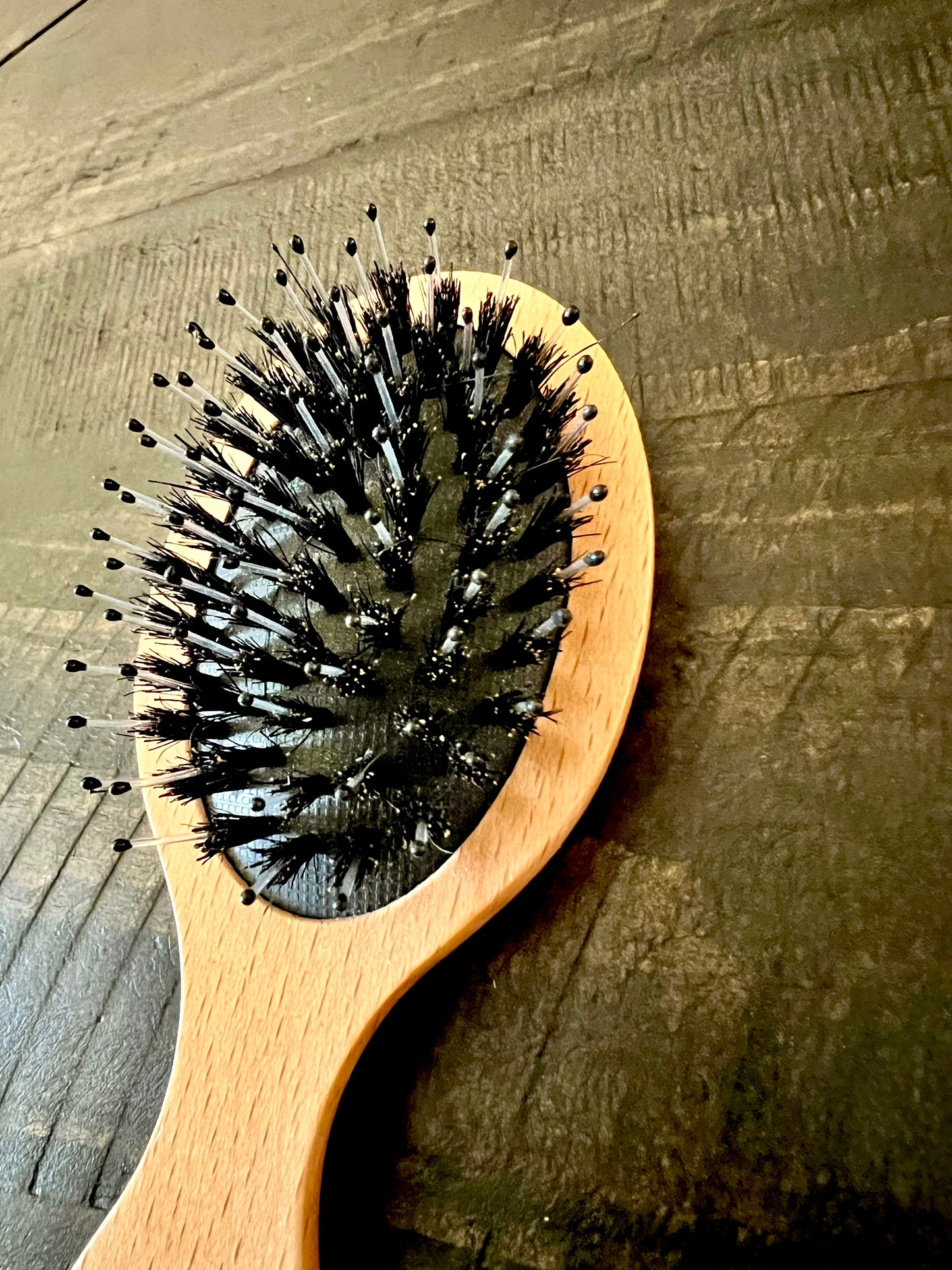 Travel Size Hairbrush - Sam from Trick ‘R Treat engraved on bamboo with boar bristles