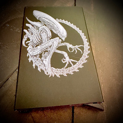 Wallet - Alien Xenomorph engraved metal card wallet
