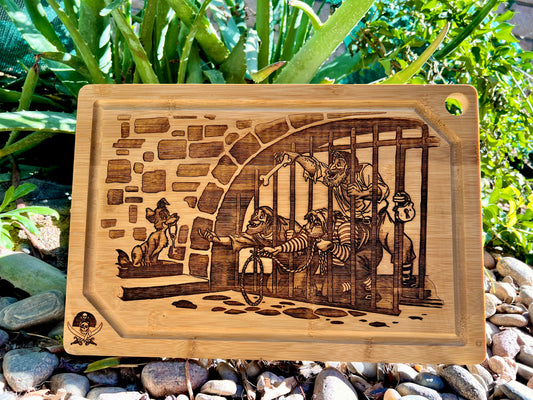 Cutting / Charcuterie Board - Pirates of the Caribbean Jail Scene
