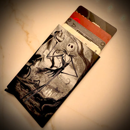 Wallet - Jack Skellington engraved metal card wallet
