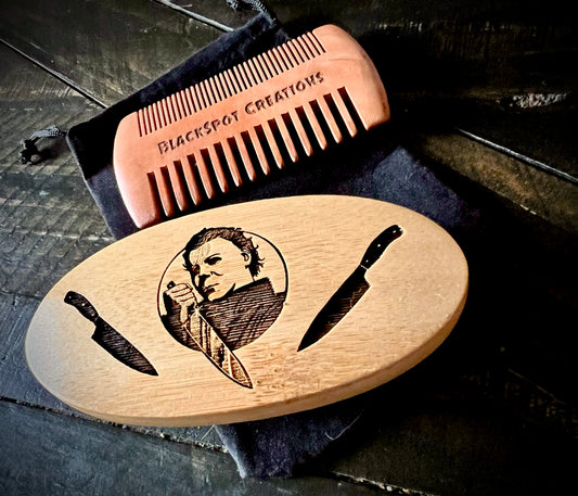 Beard Brush - Michael Myers Engraved (Kit) Halloween