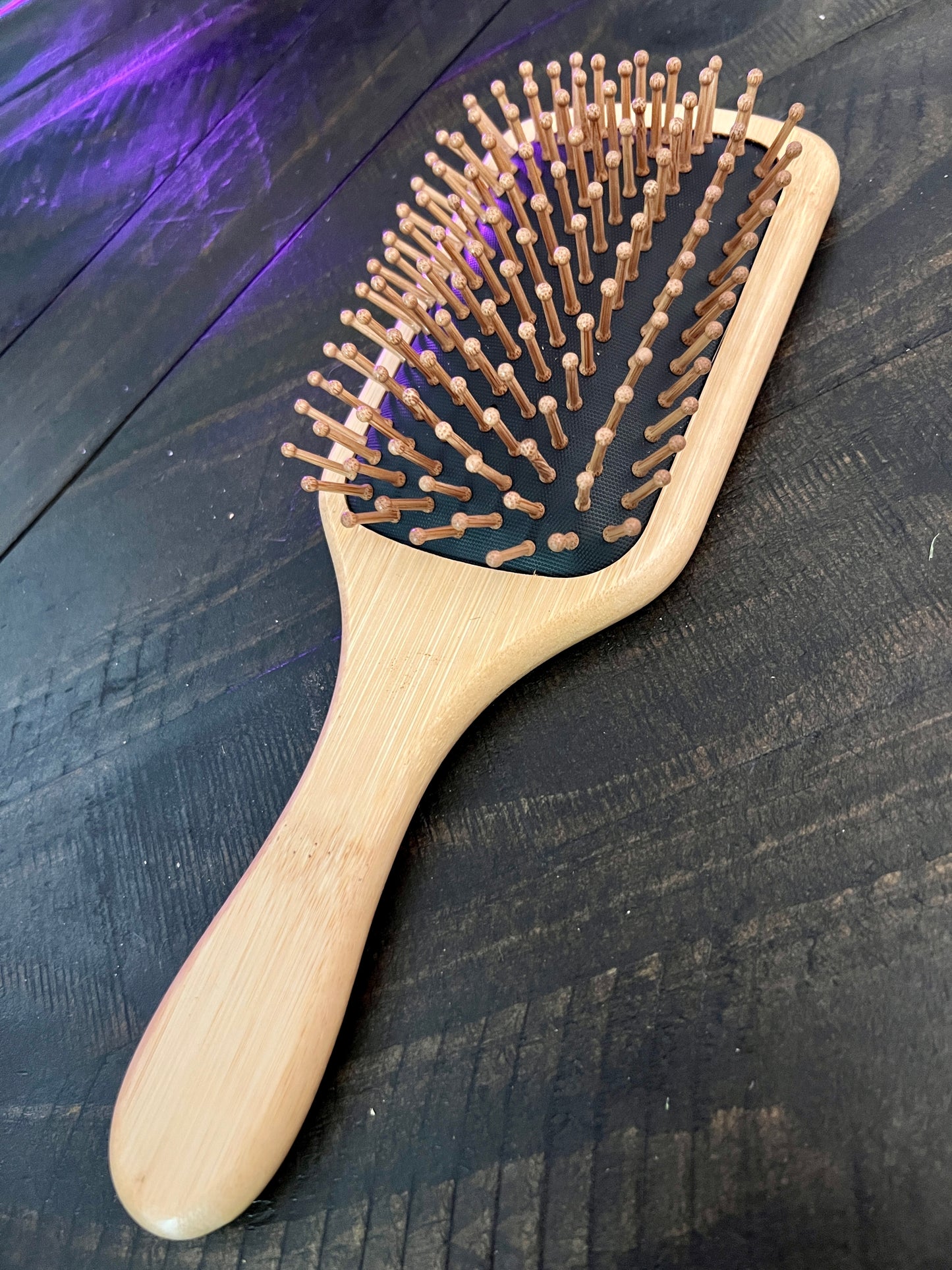 Hairbrush - Sam from Trick ‘R Treat engraved on large bamboo paddle brush