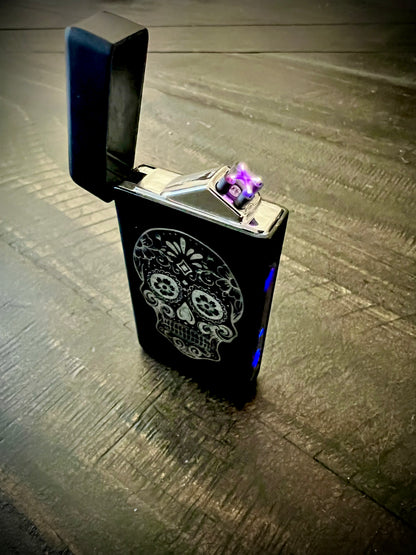 Arc Lighter - Sugar Skull engraved includes charger