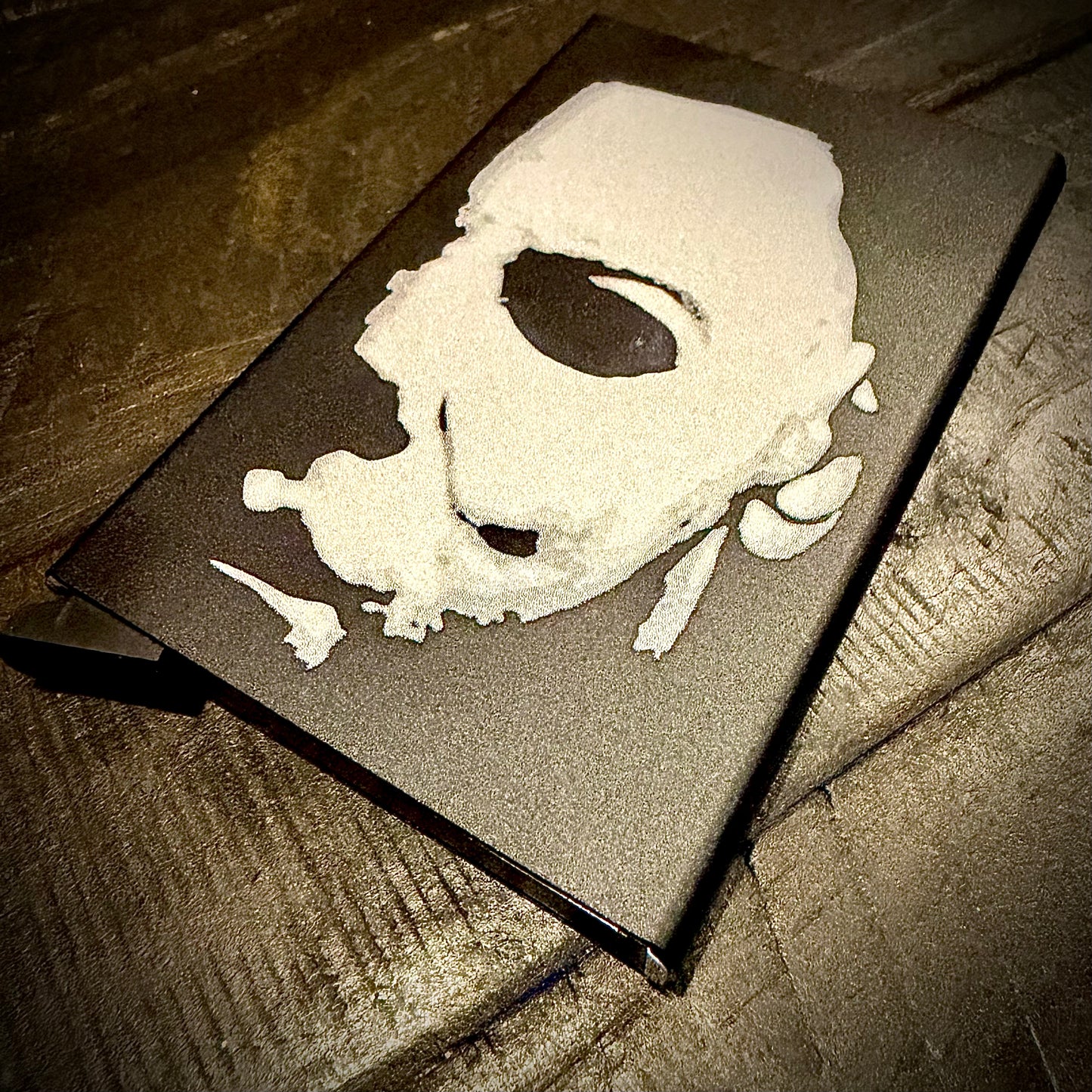 Wallet - Michael Myers engraved metal card wallet Halloween
