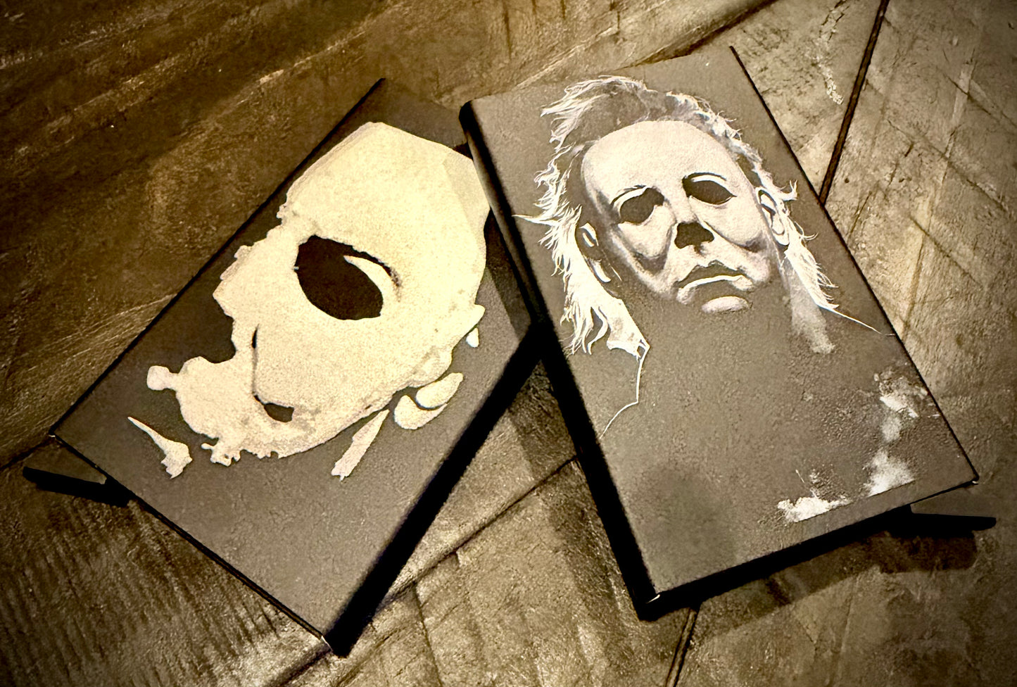 Wallet - Michael Myers engraved metal card wallet Halloween