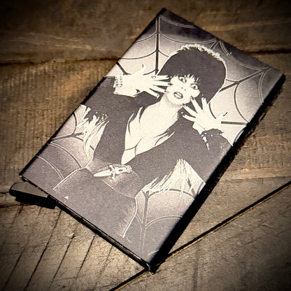 Wallet - Elvira engraved metal card wallet