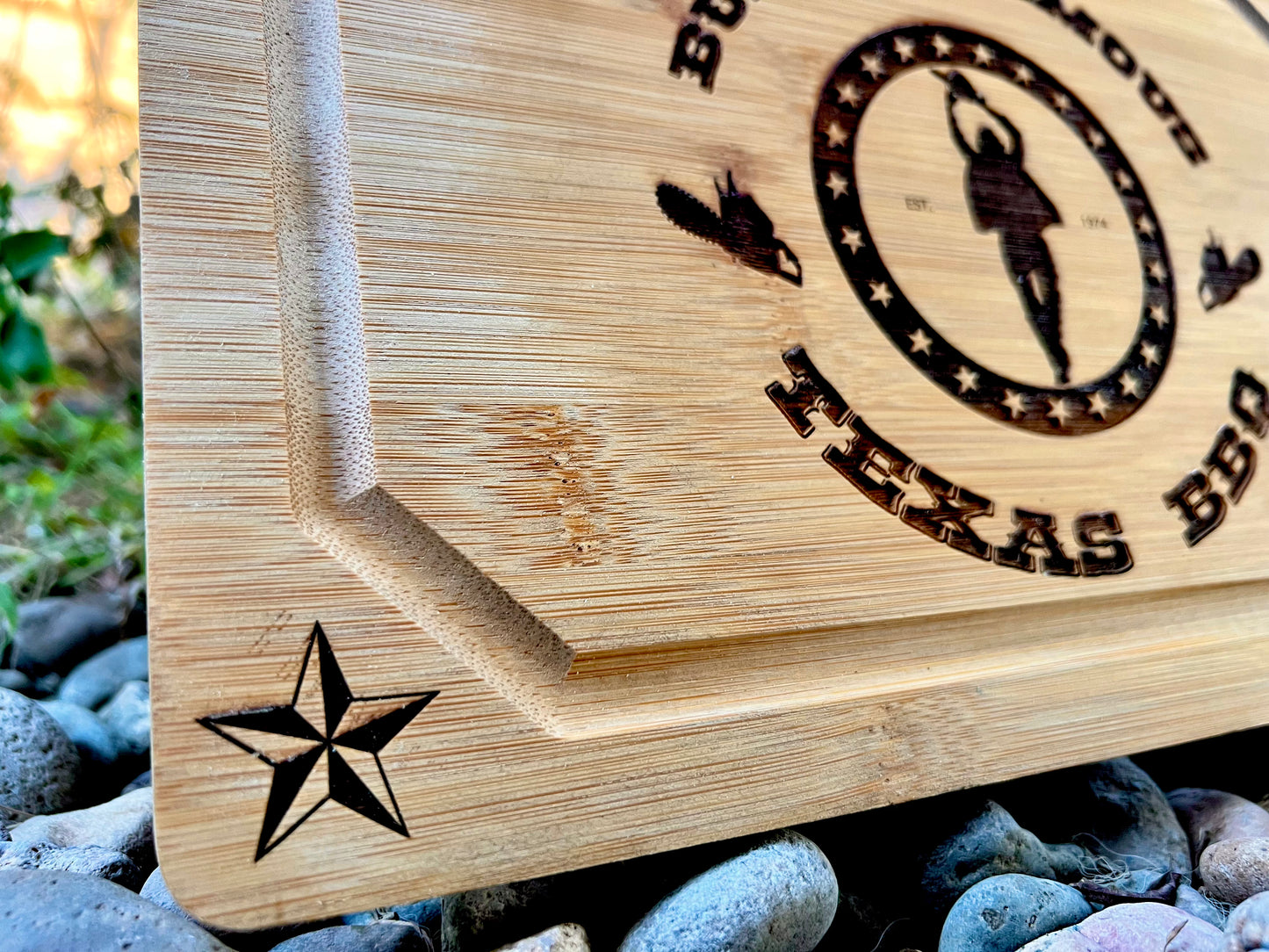 Cutting / Charcuterie Board - Bubba's BBQ engraved on bamboo Texas Chainsaw