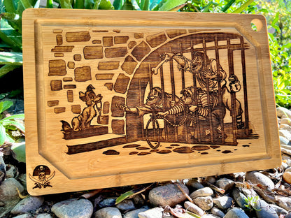 Cutting / Charcuterie Board - Pirates of the Caribbean Jail Scene